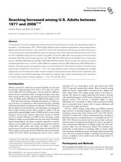 Snacking Increased among US Adults between