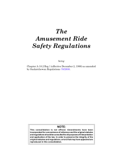 Amusement Ride Safety Regulations
