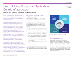Cisco Solution Support for ACI At-a