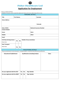 Application for Employment