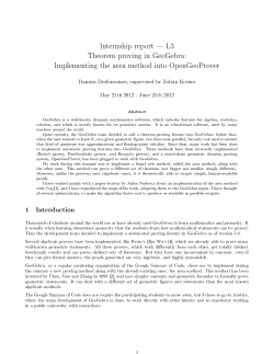 Internship report L3 Theorem proving in GeoGebra: Implementing