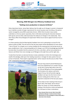 Manning, NSW Nitrogen Use Efficiency Feedback Farm