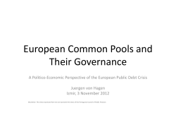 Juergen von Hagen, European Common Pools and Their