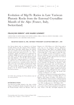 Evolution of Mg/Fe Ratios in Late Variscan Plutonic Rocks from the