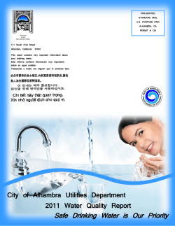 Safe Drinking Water is Our Priority