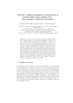 Towards a cognitive-linguistic reconstruction of &ldquo;mental maps&rdquo; from
