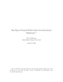 How Big Are Potential Welfare Gains from International Risksharing?