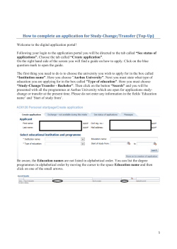 How to complete an application for Study-Change