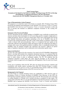 Final Concept Paper Extension of the Remit for the Points