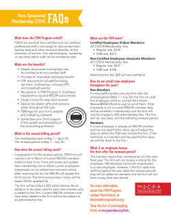 Firm Sponsored Membership (FSM) FAQs