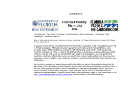 Florida-Friendly Plant List