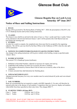 Regatta Sailing Instructions 2017