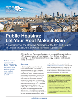 Public Housing: Let Your Roof Make it Rain