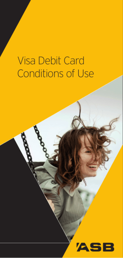 ASB Visa Debit Card Conditions of Use
