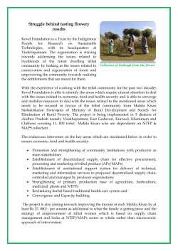 NRLM-MKSP_Kovel Foundation_Case study on Kalmegh cultivation
