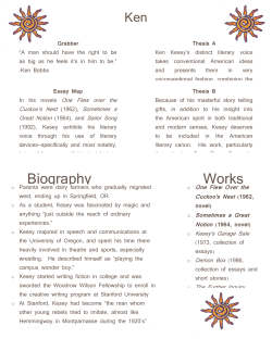 Ken Kesey 1935-2001 Thesis A Ken Kesey`s distinct literary voice