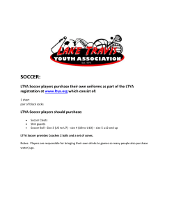 ltya soccer - what to buy