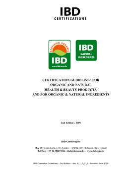 certification guidelines for organic and natural