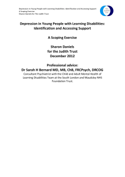 Depression in Young People with Learning