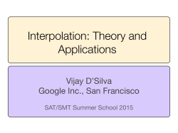 Interpolation: Theory and Applications