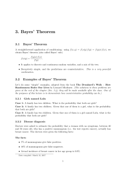 3. Bayes` Theorem