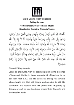 Developing Empathy Through Taqwa
