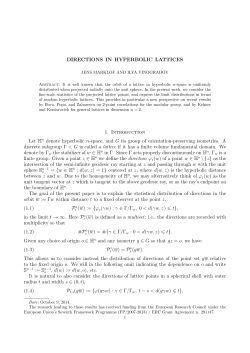 Directions in hyperbolic lattices