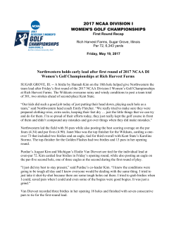 2017 NCAA DIVISION I WOMEN`S GOLF CHAMPIONSHIPS