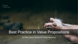 Best Practice in Value Propositions