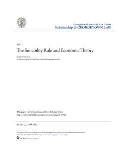 The Suitability Rule and Economic Theory