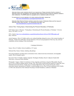 Determining the Western Boundary of Nebraska