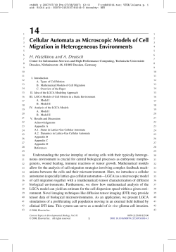 Cellular Automata as Microscopic Models of Cell