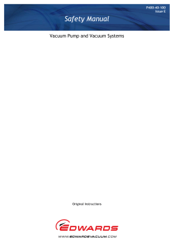 Safety Manual - Edwards Vacuum