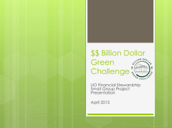 Billion Dollar Green Challenge