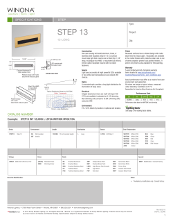 STEP 13 - Winona Lighting