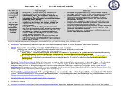 West-Orange Cove CSD 7th Grade Science *4th Six Weeks 2012