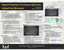 Pigment Production in Freshwater Algal Strain Isolated From