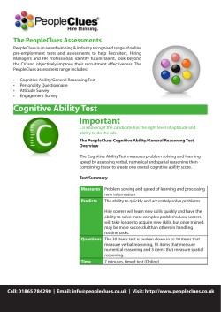 Important Cognitive Ability Test