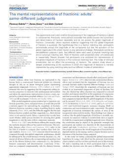 The mental representations of fractions: adults` same