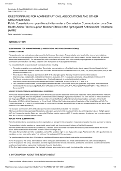 EMBL response to the public consultation on a One Health Action