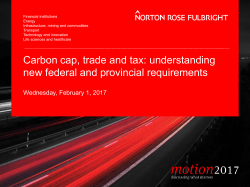 B2 Carbon cap, trade and tax: understanding new federal and