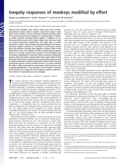 Inequity responses of monkeys modified by effort
