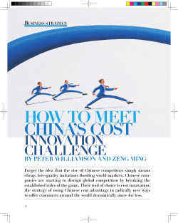 how to meet china`s cost