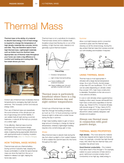 Thermal Mass - Hanson Precast