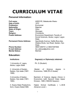 Table 4 - University of Lagos