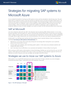 Strategies for migrating SAP systems to Microsoft Azure