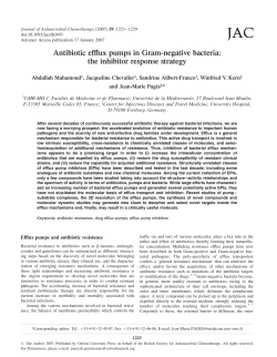 Antibiotic efflux pumps in Gram-negative bacteria