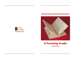Punching Cradle - Tony Firman Bookbinding