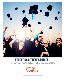 Georgia`s State Plan for the Every Student Succeeds Act (ESSA)
