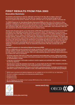 first results from pisa 2003